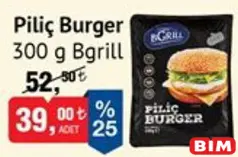 BGRİLL PİLİÇ BURGER 300 G BGRİLL PİLİÇ BURGER 300 G